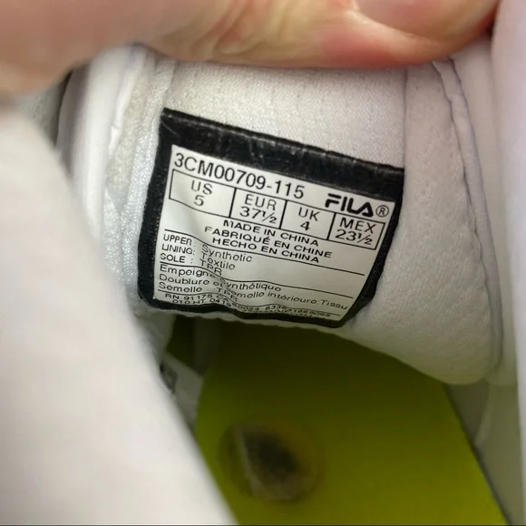 Fila Vulc Color Pop Neon Green High Top Sneakers - Picture 8 of 10